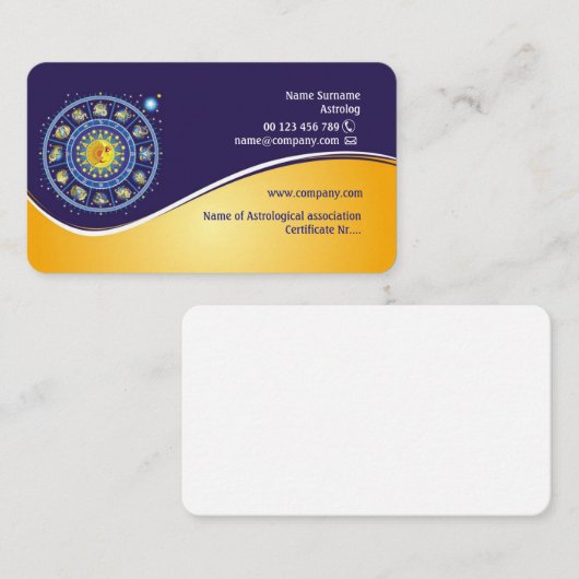 Astrologのための名刺 名刺 (正面/裏面)