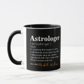 Astrologerのおもしろい定義のカスタマイズ マグカップ (左)