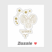 Astrologisches Sternzeichen Widder - Aufkleber シール (シート)