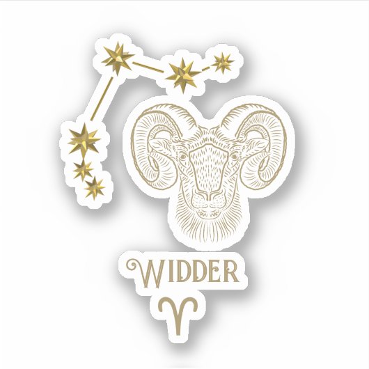 Astrologisches Sternzeichen Widder - Aufkleber シール (正面)