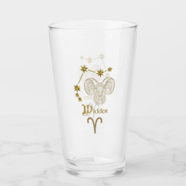 Astrologisches Sternzeichen Widder - Gold タンブラーグラス