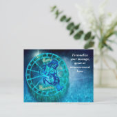 Astrology Aquarius占星術個人用メッセージ 案内ポストカード (スタンド正面)