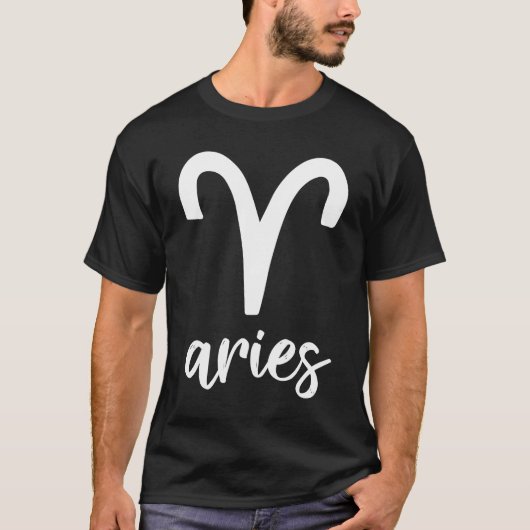 Astrology Aries Zodiac Tシャツ (正面)