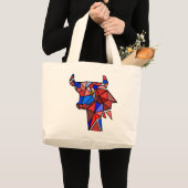 Astrology Bull Tote – Powerful Identity Gift Idea ラージトートバッグ (正面(商品))