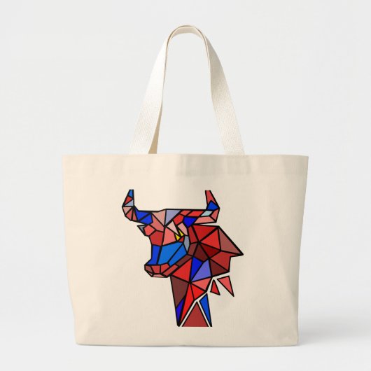 Astrology Bull Tote – Powerful Identity Gift Idea ラージトートバッグ (正面)