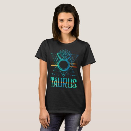 Astrology horoscope Zodiac Sign Taurus Tシャツ (正面フル)