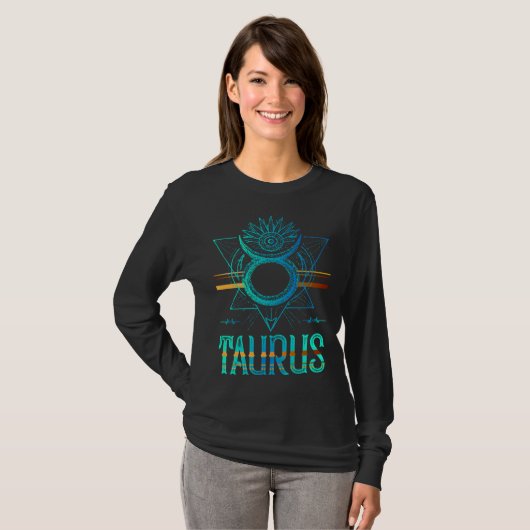 Astrology horoscope Zodiac Sign Taurus Tシャツ (正面フル)
