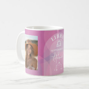 Astrology Libra〔占星術の〕十二宮図サイン写真カスタム誕生日 コーヒーマグカップ