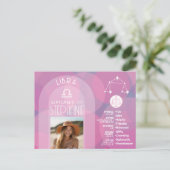 Astrology Libra〔占星術の〕十二宮図サイン写真カスタム誕生日 ポストカード (スタンド正面)