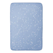 Astrology Pastel Blue White Stars Constellation バスマット (正面縦)