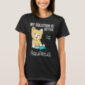 Astrology Saying Cute Cat Zodiac Sign Aquarius Tシャツ (正面)