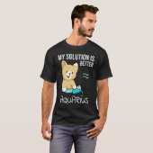 Astrology Saying Cute Cat Zodiac Sign Aquarius Tシャツ (正面フル)