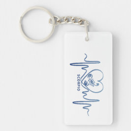 Astrology Scorpio Heartbeat Gift キーホルダー