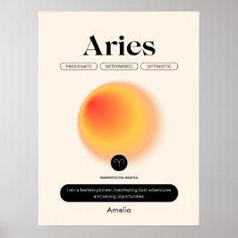 Astrology Zodiac Sign Aries Poster ポスター