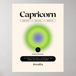 Astrology Zodiac Sign Capricorn Poster ポスター