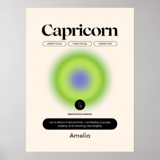 Astrology Zodiac Sign Capricorn Poster ポスター