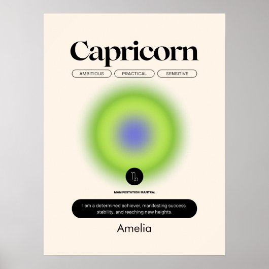 Astrology Zodiac Sign Capricorn Poster ポスター (正面)