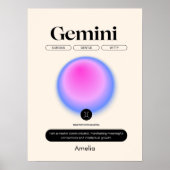 Astrology Zodiac Sign Gemini Poster ポスター (正面)