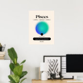Astrology Zodiac Sign Pisces Poster ポスター (ホームオフィス)