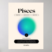 Astrology Zodiac Sign Pisces Poster ポスター (正面)