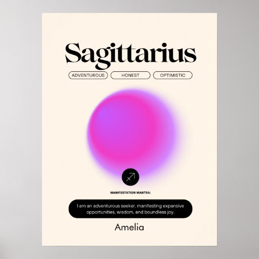 Astrology Zodiac Sign Sagittarius Poster ポスター (正面)