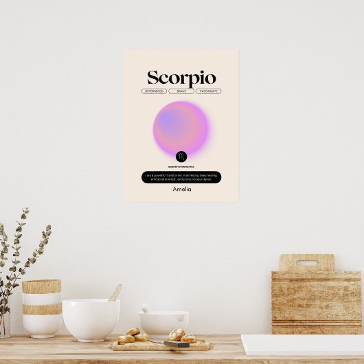 Astrology Zodiac Sign Scorpio Poster ポスター (キッチン)
