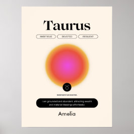 Astrology Zodiac Sign Taurus Poster ポスター