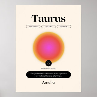 Astrology Zodiac Sign Taurus Poster ポスター