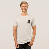 Astronaut “未知の宇宙を探検せよ” トライブレンドTシャツ (正面全面)