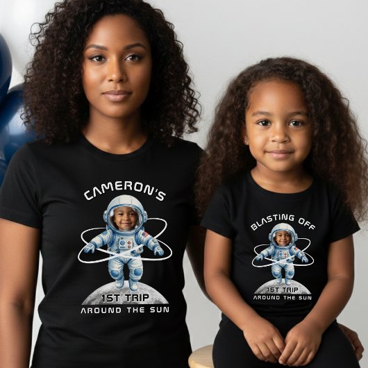Astronaut 誕生日パーティー 初めての太陽一周 tシャツ
