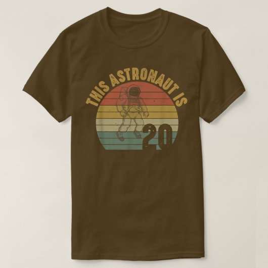Astronaut 20th Birthday 20 Year Old Galay Space Pl Tシャツ (デザイン正面)