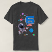 Astronaut 6th birthday 6 Years Old Birthday Boy Sp Tシャツ (デザイン正面)