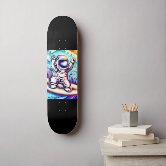 ASTRONAUT AND HIS COSMIC SURFING ADVENTURE スケートボード (ウォールアート)