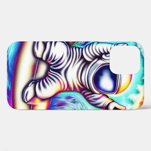 ASTRONAUT AND HIS COSMIC SURFING ADVENTURE Case-Mate iPhoneケース (裏面 (横))