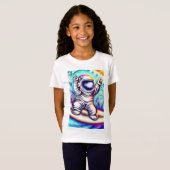 ASTRONAUT AND HIS COSMIC SURFING ADVENTURE Tシャツ (正面フル)