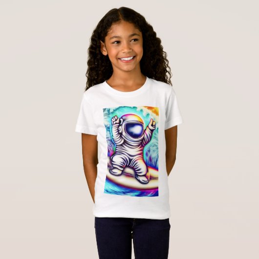 ASTRONAUT AND HIS COSMIC SURFING ADVENTURE Tシャツ (正面フル)