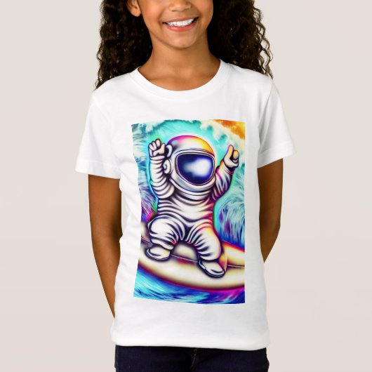 ASTRONAUT AND HIS COSMIC SURFING ADVENTURE Tシャツ (正面)