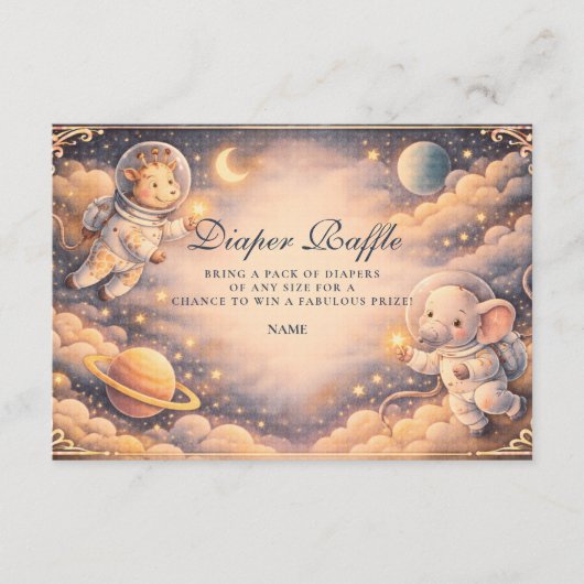 Astronaut Animals Space Diapper Raffle エンクロージャーカード (正面)
