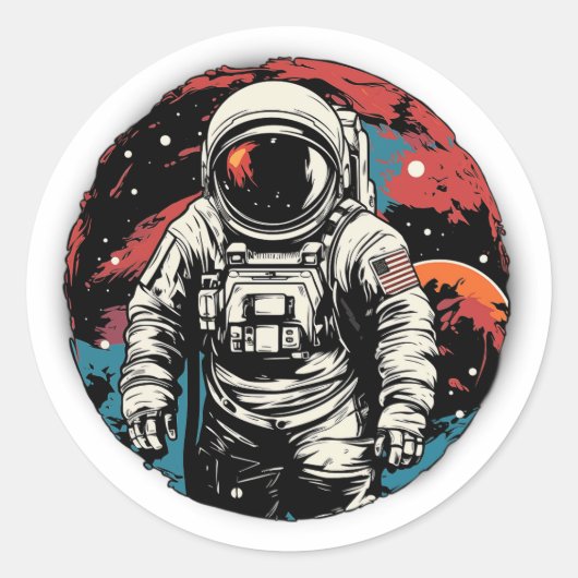 Astronaut ArtColor 03 ラウンドシール (正面)