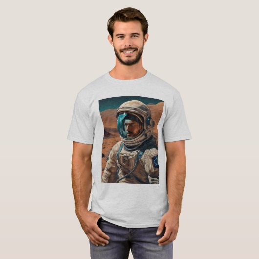 Astronaut auf dem Mars Tシャツ (正面フル)