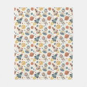 Astronaut Baby Blanket Rocket Gift for Little Boy フリースブランケット (正面)