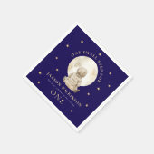 Astronaut Baby One Small Step 初誕生日おめでとう スタンダードカクテルナプキン (角)