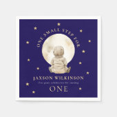 Astronaut Baby One Small Step first Birthday スタンダードカクテルナプキン (正面)