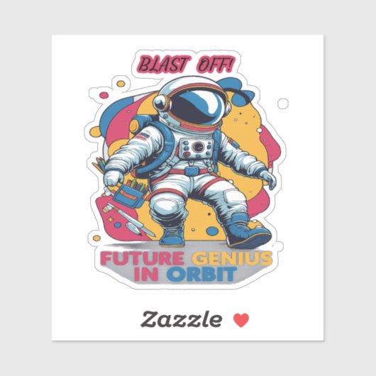 Astronaut Back-to-School "Future Genius in Orbit"  シール (シート)