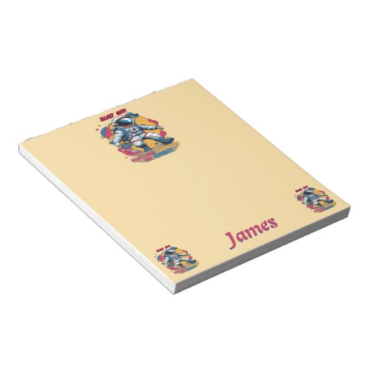 Astronaut Back-to-School "Future Genius in Orbit"  ノートパッド (アングル)