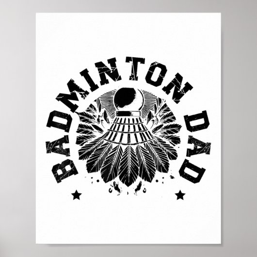 Astronaut Badminton Player Shuttle  ポスター (正面)