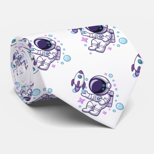 Astronaut Beautiful Designed pattern  ネクタイ (ロール)