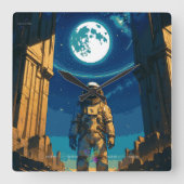 Astronaut Beneath the Celestial Gate スクエア壁時計 (正面)