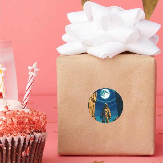 Astronaut Beneath the Celestial Gate ラウンドシール (パーティー)