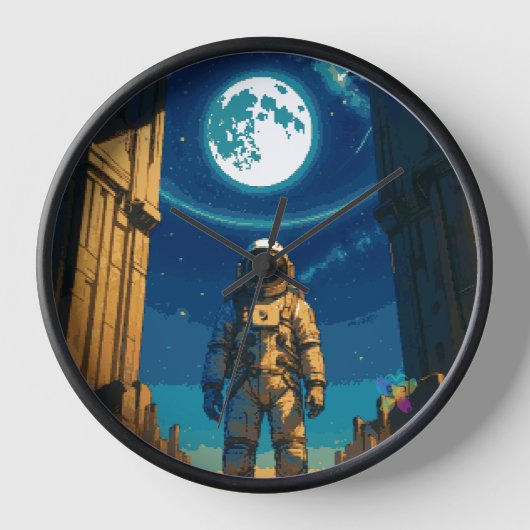 Astronaut Beneath the Celestial Gate 壁時計 (正面)